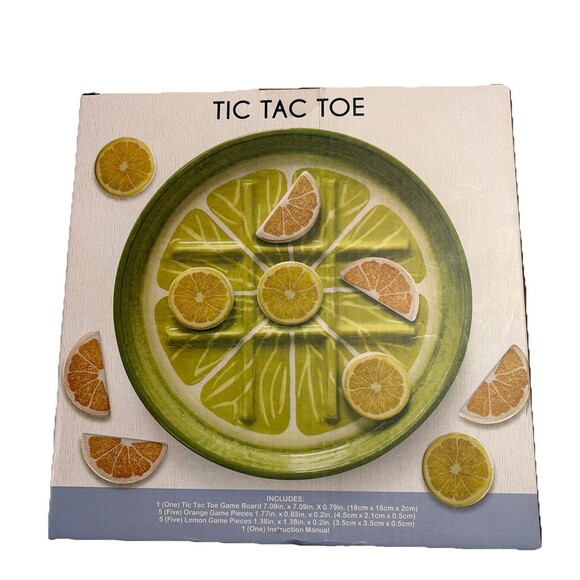 Tic Tac Toe Ceramic Board Pieces Games Family Night Gifts Summer New In Box 8-up - Picture 2 of 2